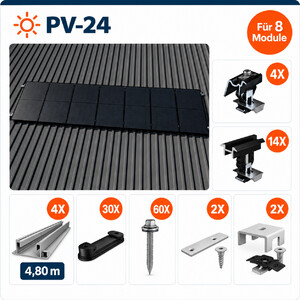 K2 Systems Trapezblech Montageset Für 8 Module