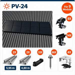 K2 Systems Trapezblech Montageset Für 9 Module